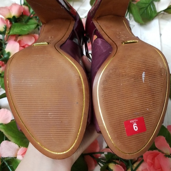 Lauren Ralph Lauren sz 9 Purple Leather Booties - Picture 5 of 8